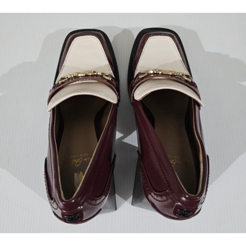 Sam Edelman Quincy Block Heel
Loafer Pump Syrah Red Modern Ivory Size 8 - Picture 3 of 14